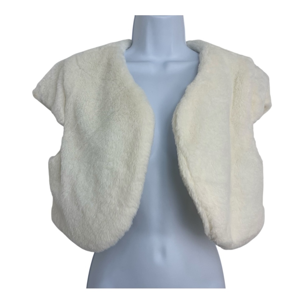 Love Tree Faux Fur Cream Colored Vest Chic Vest  Womens Size L New without Tags
